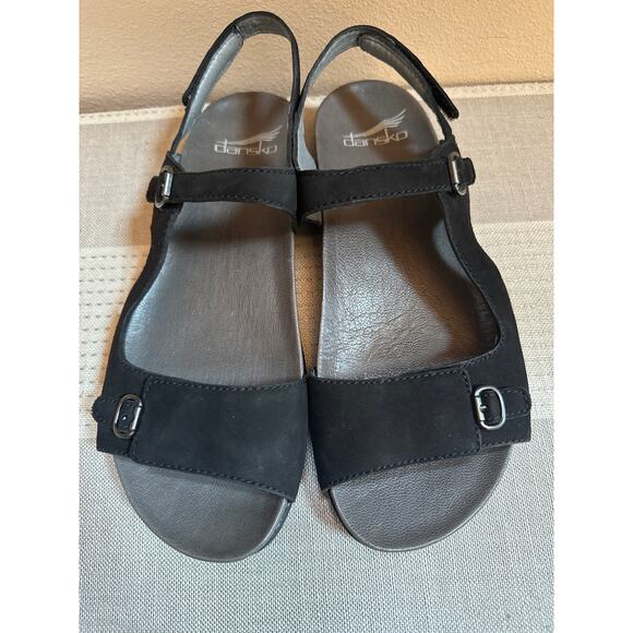 Dansko Jordyn Leather Adjustable Sandal in Black Size 37/ US 7 - Picture 5 of 7